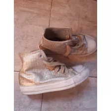 Zapatillas Botitas Atómic Nena Dorada 