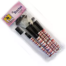 Paquete Kit Maquillaje 5 Pzs Pinceles Brocha Esponja Bolsita