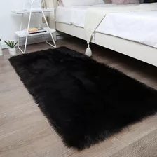 Tapete Pie De Cama Peludo Pelo Largo Hogar Decoracion 150x60