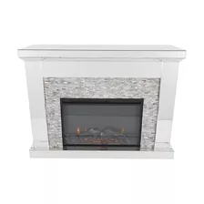 Chimenea Rectangular De Vidrio Con Control Remoto, 48 X 15 