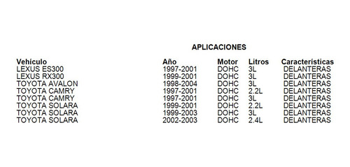 Balatas Delanteras Rx300 2001 Fritec 3.0l Lexus Foto 2