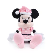 Pelúcia Natal Minnie Mamãe Noel Rosa 40cm - Disney