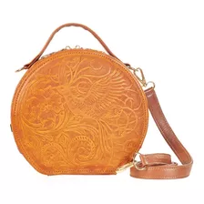 Bolsa D Piel Con Grabado Tipo Cincelado Crossbody Bolsa Dama