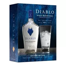 Pisco Diablo Reservado Transparente 40° 700cc + Vaso 