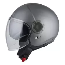 Capacete Nzi Ringway Duo Cinza Fosco Aberto