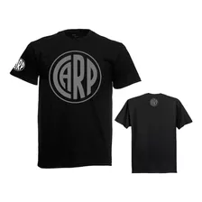 Remera River Plate Logo Carp Gris - Algodón 100%