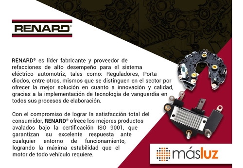 Regulador Alternador Mazda Mpv 2.5l V6 00/01 Renard Foto 4
