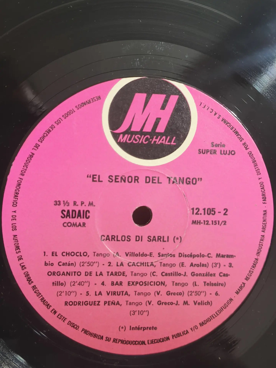 Carlos Di Sarli - El Señor Del Tango - vinilo 1961