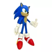 Boneco Sonic 28cm Azul Personagem Jogo Videogame Caixa + Nf