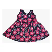 Vestido Bebe Regata Calor Verão Menina Simples Tam G