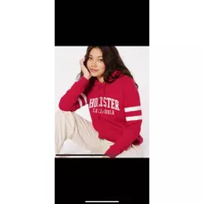 Sudadera Hollister Para Mujer Talla M, Roja Cerrada