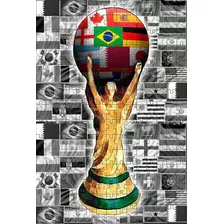 Kit 2 Quebra-cabeças Cognitivos Taça Copa Do Mundo 40 Peças