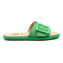 Sandalias Chatitas De Cuero Verdes Mujer Gravagna