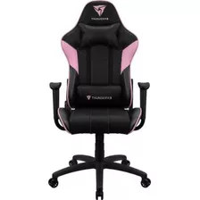 Cadeira Gamer Ec3 Thunderx3 Com Almofadas Pescoço/lombar Cor Rosa Material Do Estofamento Couro Sintético