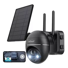 Camara De Seguridad De Exterior Solar 2k 360 Ptz