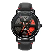 Reloj De Pulso Never Stop L98 Para Hombre, Negro, Giro 360