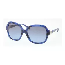 Lente Sol Bulgari 8124-b Oversized Blue Tortoise Italy 57mm