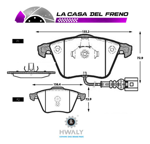 Pastilla De Freno Delantera Audi S3 2.0 2008-2012 Foto 3