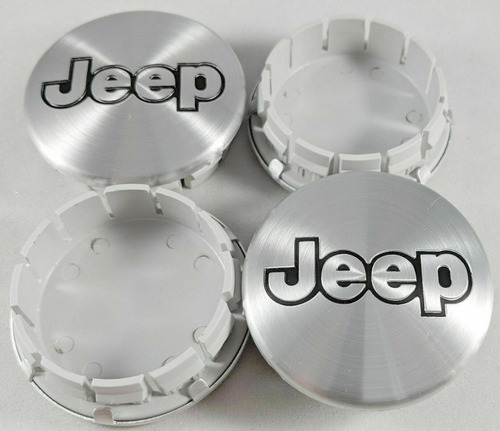 4 Centros Rin Nuevo Jeep 55mm Cherokee Wrangler Metalico Foto 2