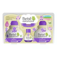 Kit Bebe Natureza 230ml Lavanda Shampoo Cond Colonia Vegano