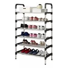 Organizador Zapatero Metálico 6 Niveles Color Negro