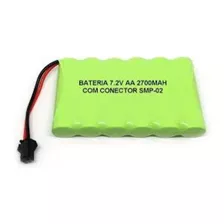 Bateria 7.2v Para Carrinho 2700mah Ni-mh Conector Smp02 