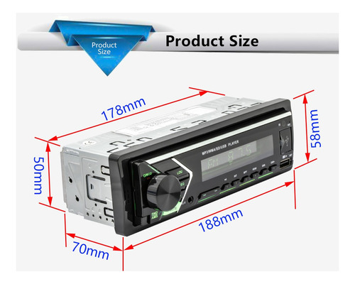 Dual Bluetooth Swm-505 Coche Estreo U Disk Tarjeta Tf Repro Foto 5