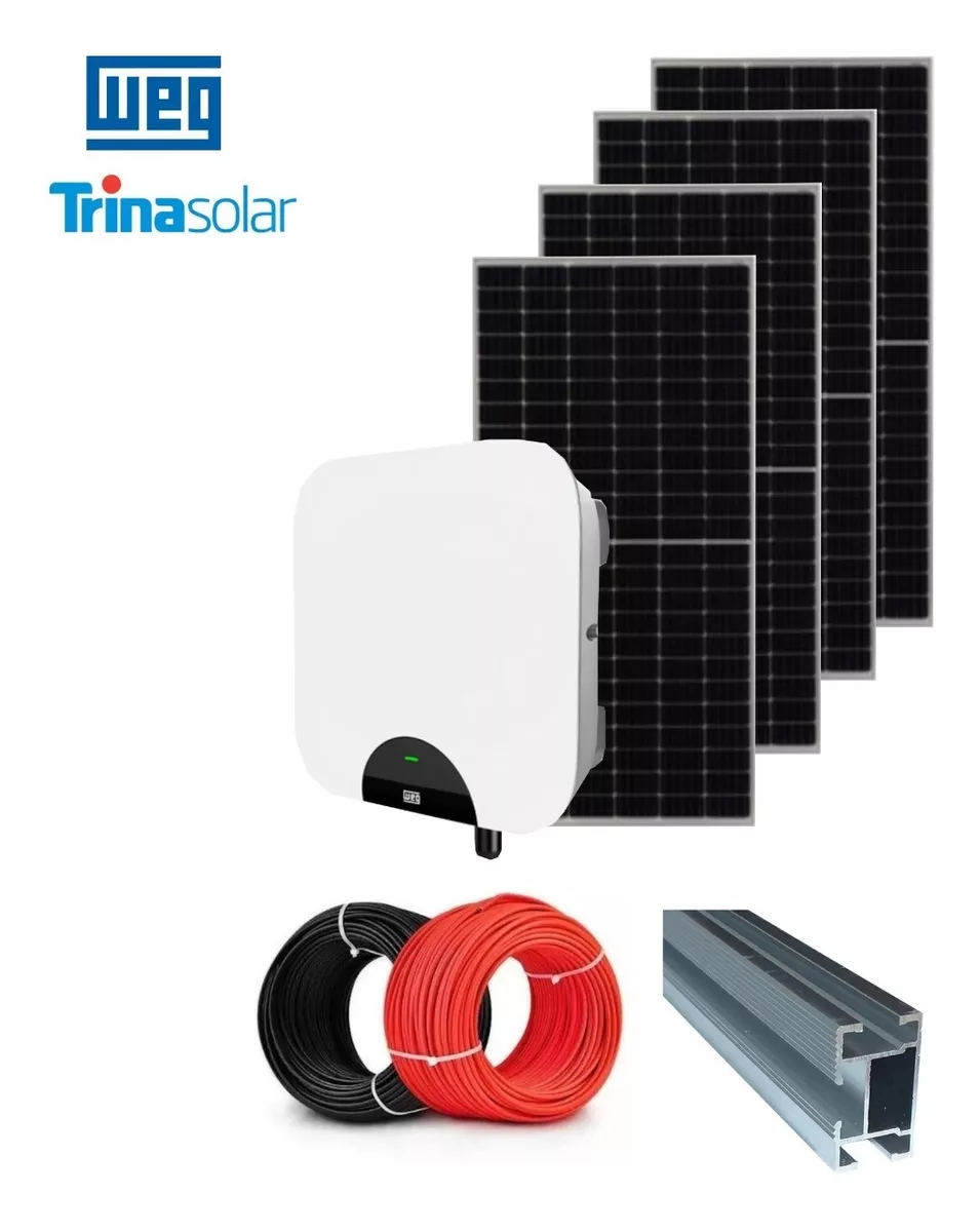 Kit Solar Weg 1,8 Kwp - 4 Placas 450 Wp Trina Solar 