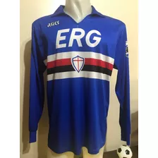 Camiseta Sampdoria Italia Asics 1990 1991 1992 Mancini 10 Xl