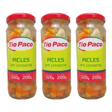 Picles Em Conserva Tio Paco Kit Com 3 Unidades De 200g