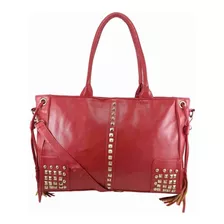 Bolsa Feminina De Ombro Com Tachas E Franjas Aphrodite