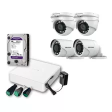 Kit De 4 Cámaras Hikvision 1080p Full Hd