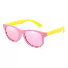 Óculos De Sol Bulier Modas Kids Colorê Flexivel Crianças Cor Rosa Cor Da Armação Rosa Cor Da Haste Amarelo Cor Da Lente Rosa