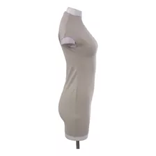 Zara Vestido Midi Liso Color Marfil Para Mujer Talla M