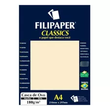 Papel Casca De Ovo Filipaper Classics 180g 50 Folhas Cor Marfim