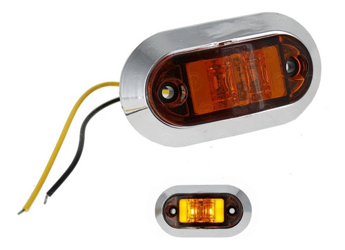 Plafon 6 Led Gel Mini Ovalado Remolque Caja Trailer Cromo F1 Foto 9