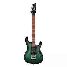 Guitarra Elétrica Ibanez Kikosp3 De Choupo Transparent Emerald Burst Com Diapasão De Jatobá