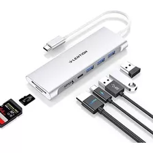 Lention Usb C Multiport Hub Con Hdmi 4k, 3 Usb 3.0, Lector D