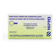 Guantes Nitrilo Nipro Azul X 100 Unid. Clinicas Consultorios