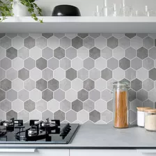 Papel De Parede Azulejo Hexágonos Cimento Queimado 3 M