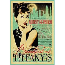 Desayuno De Audrey Hepburn En Tiffanys - Letrero De Metal Pe