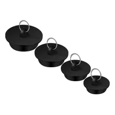 Juego De 4 Tapones De Goma Para Lavabo Con Anillo Colgant