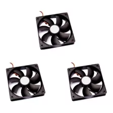 Kit 3 Fan Cooler 120x120x25 Micro Ventilador 12v 120mm