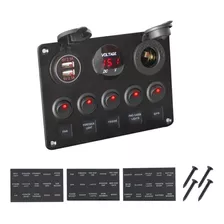 Painel Iluminação Luz Led Usb Barco Lancha Iate 5bt Vermelh