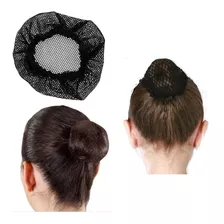 Rede Para Cabelo Tipo Coque Tule 3 Un Na Cor Preta