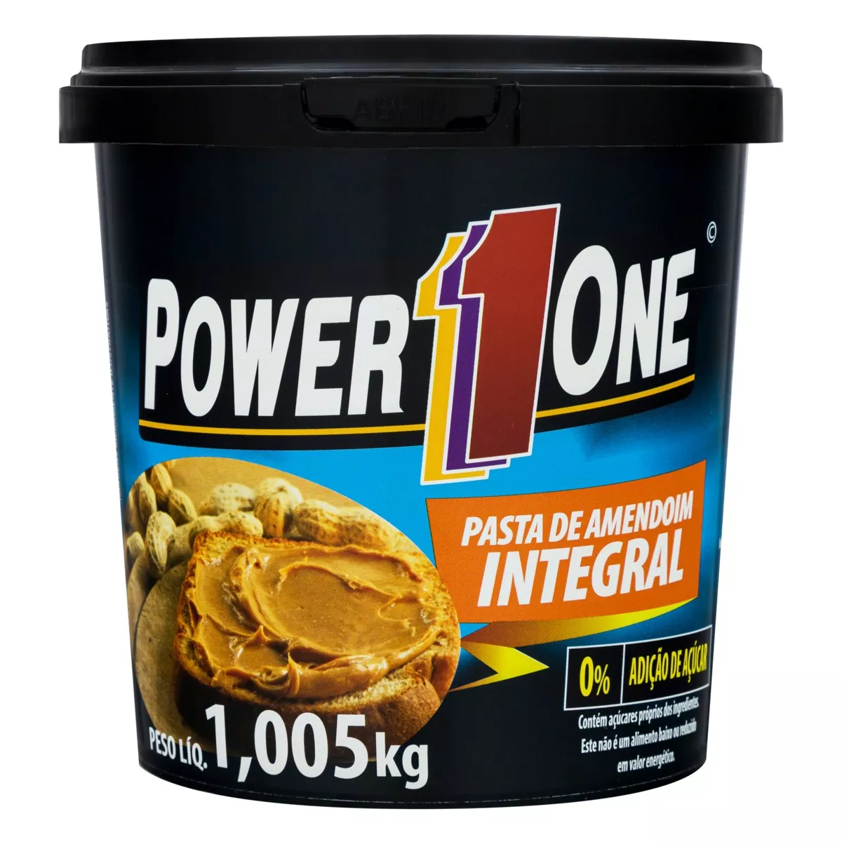 Pasta De Amendoim Integral Power 1 One Pote 1,005kg