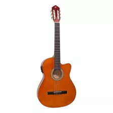 Violão Eletroacústica Giannini Start Nf-14 Ceq Para Destros Natural Bordo Escurecido Verniz Brilhante