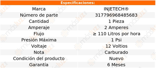 1- Repuesto Bomba Combustible 850 0.9l L4 1970/1973 Injetech Foto 4