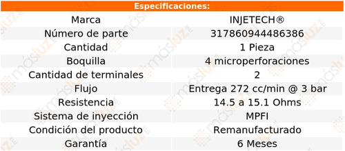 1) Inyector Combustible Mountaineer V6 4.0l 01/03 Injetech Foto 4