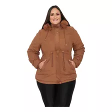 Casaco Duplaface Parka Plus Size Feminino Frio Intenso